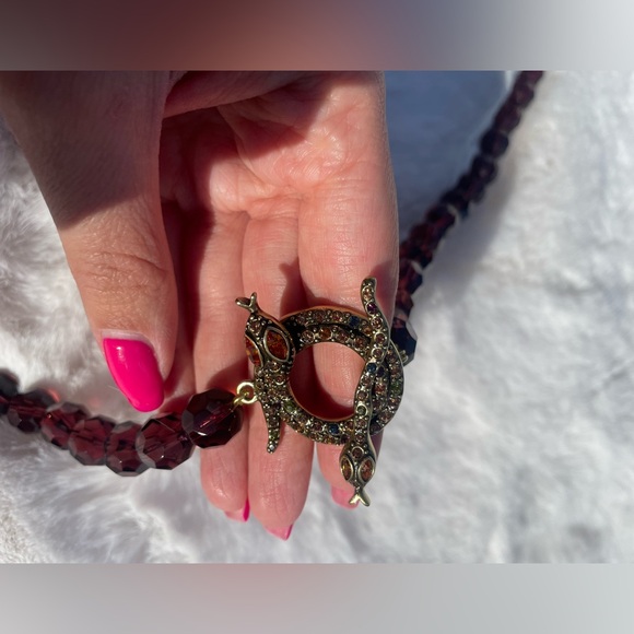 HEIDI DAUS "Captivating Coil" Crystal Beaded Toggle Serpent Necklace NWOT - Picture 5 of 8